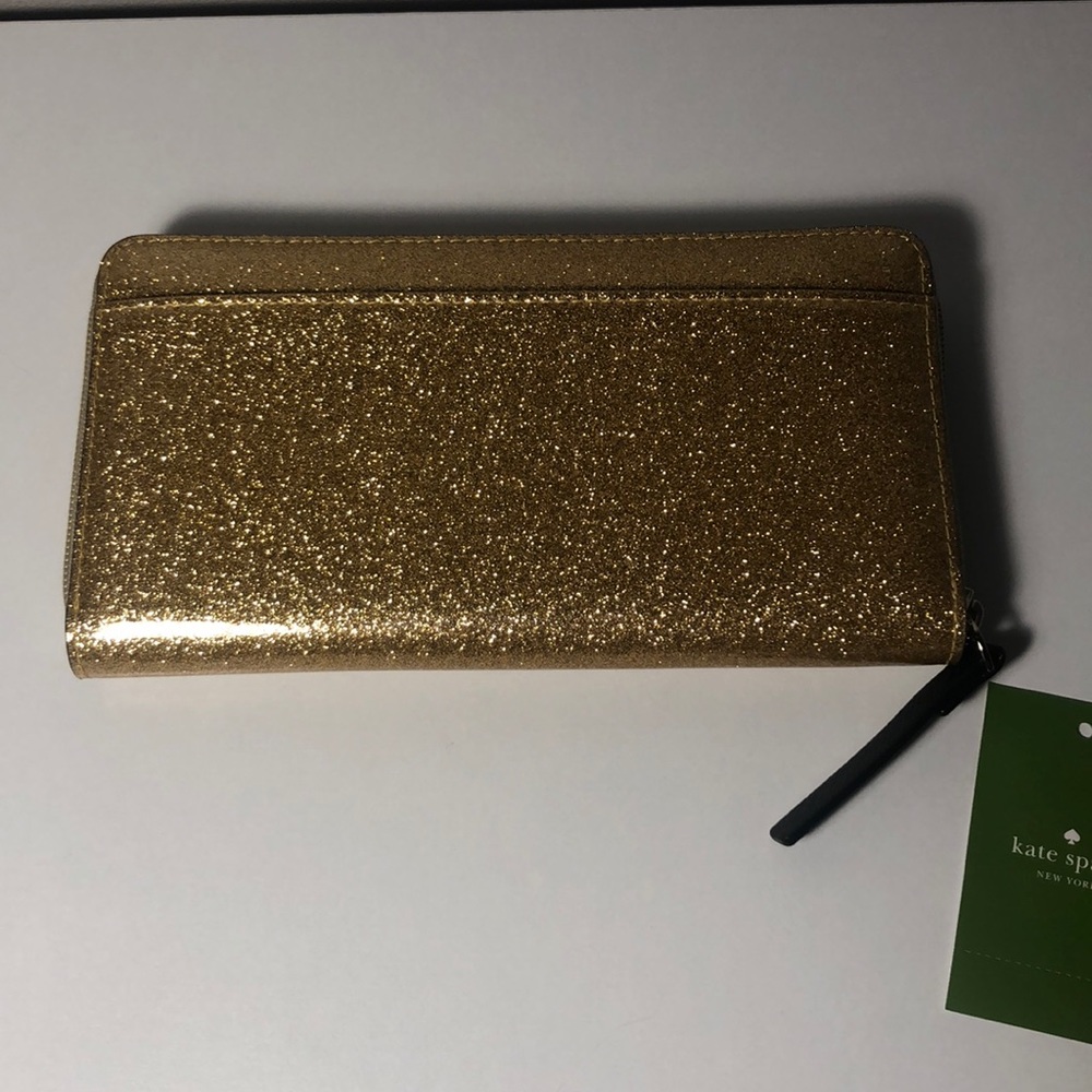 Kate Spade Mavis Street Gold Zipper Clutch Wallet - Picture 2 of 5